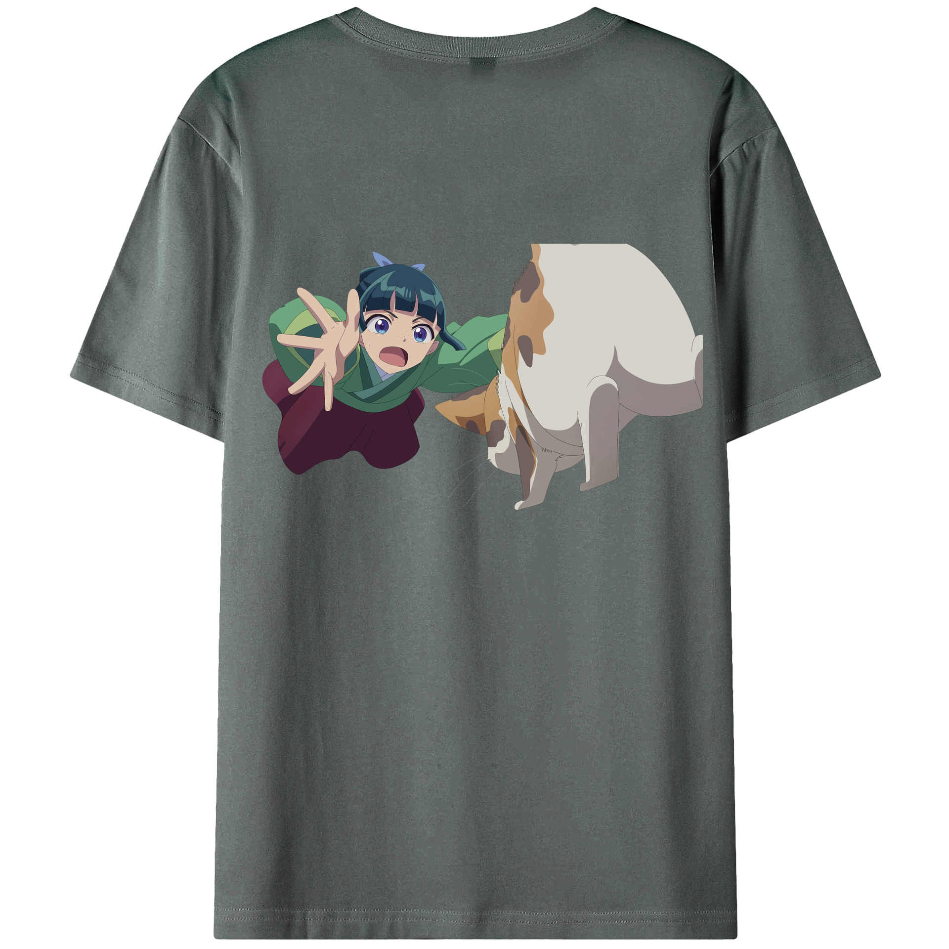 （画像用） 薬屋のひとりごと The Apothecary Diaries 綿100％ メンズ半袖Tシャツ（バックプリント） 通気性